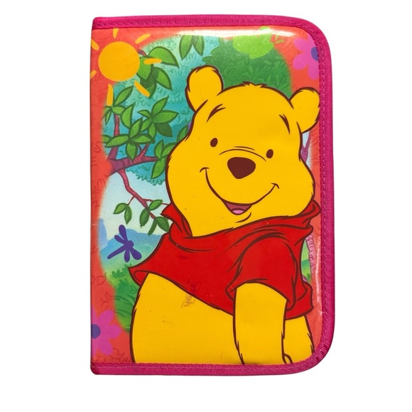 Vintage Disney Piglet and Pooh Zip Up Pencil Case Utensil Case - Picture 1 of 7
